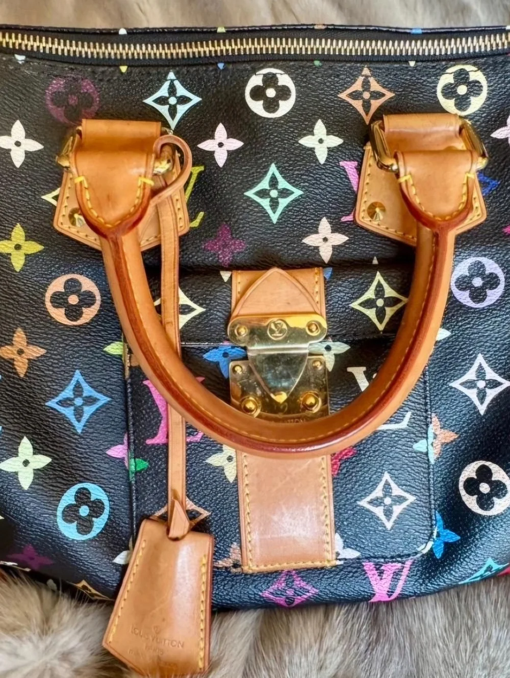 ✨️Louis Vuitton Black Multicolor Monogram Speedy 30✨️ - Picture 3 of 10